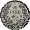 Image 2 : CHILE, Santiago, 1 peso, 1917, NGC MS 66+ (Colección Val y Mexía Label), finest known in NGC census.