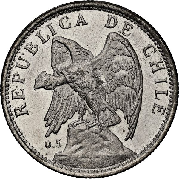 CHILE, Santiago, 1 peso, 1922, NGC MS 66 (Colección Val y Mexía Label), "top pop."