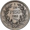 Image 2 : CHILE, Santiago, copper-nickel 1 peso, 1933, NGC MS 67 (Colección Val y Mexía Label), "top pop."