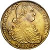 Image 1 : COLOMBIA, Bogotá, gold bust 8 escudos, Charles IV, 1803 J•J, NGC MS 62, ex-Becerra.