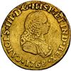 Image 1 : COLOMBIA, Popayán, gold bust 2 escudos, Charles III (bust of Ferdinand VI), 1768 J, NGC VF details /