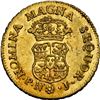 Image 2 : COLOMBIA, Popayán, gold bust 1 escudo, Charles III (bust of Ferdinand VI), 1767 J, NGC UNC details /