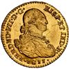 Image 1 : COLOMBIA, Bogotá, gold bust 1 escudo, Ferdinand VII (bust of Charles IV), 1811 JF, NGC MS 64, finest