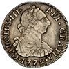 Image 1 : COLOMBIA, Bogotá, bust 2 reales, Charles III, 1772 V•J, mintmark N•R, NGC VF 30, f