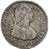 Image 1 : COLOMBIA, Popayán, bust 2 reales, Ferdinand VII (bust of Charles IV), 1814/3 J•F, NGC F 15,