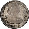 Image 1 : COLOMBIA, Pasto, bust 2 reales, Ferdinand VII (bust of Charles IV), 1822 O, • • be