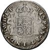 Image 2 : COLOMBIA, Bogotá, bust ½ real, Ferdinand VII (bust of Charles IV), 1812 J•F, mintmark MR in