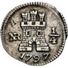 Image 1 : COLOMBIA, Bogotá, ¼ real, 1797/6, NGC XF 45, finest and only example in NGC census, ex-Becerra, Rest