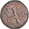 Image 2 : COLOMBIA, Cartagena, copper "imitation cob" ½ real, no date (ca. 1815), struck over a State of Carta
