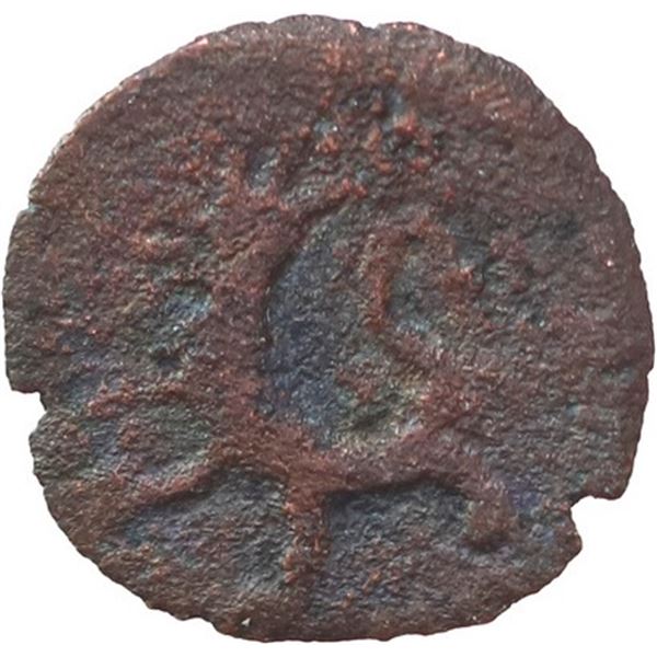 COLOMBIA, Cartagena, copper ¼ real, Ferdinand VII, no date (ca. 1815), rosette at bottom on obverse,