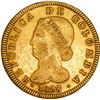 Image 1 : COLOMBIA, Bogotá, gold 8 escudos, 1823 JF, ex-JEAS.