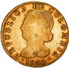 Image 1 : COLOMBIA, Popayán, gold 8 escudos, 1830 FM, inverted M ("FW"), rare, ex-JEAS.