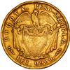 Image 2 : COLOMBIA, Bogotá, gold (16 pesos), 1850, rare, ex-JEAS.