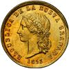 Image 1 : COLOMBIA, Popayán, gold (10 pesos), 1853, NGC MS 63, ex-JEAS.