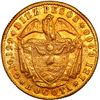 Image 2 : COLOMBIA, Bogotá, gold 10 pesos, 1857, ex-JEAS.