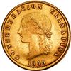 Image 1 : COLOMBIA, Popayán, gold 10 pesos, 1858, ex-JEAS.