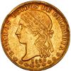 Image 1 : COLOMBIA, Medellín, gold 20 pesos, 1868, narrow forehead, ex-JEAS.