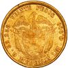 Image 2 : COLOMBIA, Medellín, gold 20 pesos, 1868, wide forehead, ex-JEAS.
