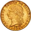 Image 1 : COLOMBIA, Medellín, gold 20 pesos, 1869/8/7, narrow forehead, ex-JEAS.