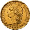 Image 1 : COLOMBIA, Bogotá, gold 20 pesos, 1872, NGC MS 62, ex-JEAS.