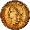Image 1 : COLOMBIA, Medellín, gold 5 pesos, 1885/74, fineness 0.666/0.900, very rare, ex-JEAS.