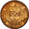 Image 2 : COLOMBIA, Medellín, gold 5 pesos, 1885/74, fineness 0.666/0.900, very rare, ex-JEAS.