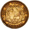 Image 2 : COLOMBIA, Medellín, gold 2 pesos, 1885/74, fineness 0.666/0.900, very rare, ex-JEAS.
