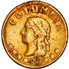 Image 1 : COLOMBIA, Medellín, gold 1 peso, 1864, very rare, ex-JEAS.