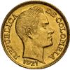 Image 1 : COLOMBIA, Medellín, gold 5 pesos, 1921, medal alignment, mintmark A to right, rare, NGC MS 62, ex-JE