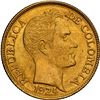 Image 1 : COLOMBIA, Bogotá, gold 5 pesos, 1924, mintmark B to left, NGC MS 63, ex-JEAS.