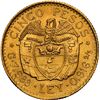 Image 2 : COLOMBIA, Medellín, gold 5 pesos, 1925, 5 in date with die-crack, NGC MS 63, ex-JEAS.