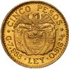 Image 2 : COLOMBIA, Medellín, gold 5 pesos, 1930, NGC MS 64, ex-JEAS.