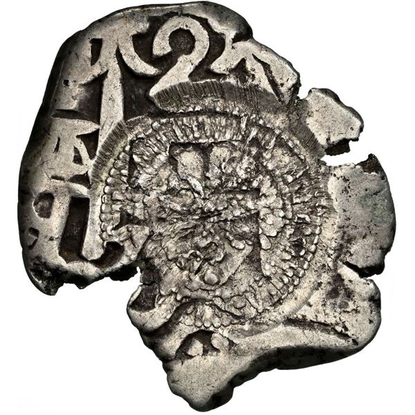 COSTA RICA, 2 reales, 1846 JB counterstamp (Type V) on a Potosi, Bolivia, cob 2 reales, Philip V or