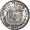 Image 2 : COSTA RICA, ¼ peso, 1850, NGC AU 58.
