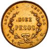 Image 2 : COSTA RICA, San José, gold 10 pesos, 1872 GW, NGC UNC details / cleaned.