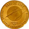 Image 1 : CUBA, Havana mint, gold 100 pesos, 1980, Soviet Cuban Space Flight, NGC MS 69 (EMO Collection Label)