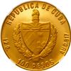 Image 2 : CUBA, Havana mint, gold 100 pesos, 1980, Soviet Cuban Space Flight, NGC MS 69 (EMO Collection Label)