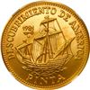 Image 1 : CUBA, Havana mint, gold 100 pesos, 1981, Columbus' ship Pinta, NGC MS 67 (EMO Collection Label).