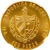 Image 2 : CUBA, Havana mint, gold 100 pesos, 1981, Columbus' ship Santa María, NGC MS 68 (EMO Collection Label