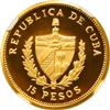 Image 2 : CUBA, Havana mint, gold proof piefort 15 pesos, 1988, José Martí, NGC PF 69 Ultra Cameo (EMO Collect