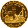 Image 1 : CUBA, Havana mint, gold proof 50 pesos, 1989, First Train in England 160th Anniversary, NGC PF 68 Ul