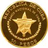 Image 2 : CUBA, Havana mint, gold proof piefort 50 pesos, 1989, First Train in Spain 140th Anniversary, NGC PF