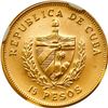 Image 2 : CUBA, Havana mint, gold piefort 15 pesos, 1990, José Martí, NGC MS 69 (EMO Collection Label).