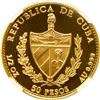 Image 2 : CUBA, Havana mint, gold proof 50 pesos, 1990, King Ferdinand New World 500th Anniversary, plain arms