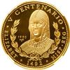 Image 1 : CUBA, Havana mint, gold proof 50 pesos, 1990, Queen Isabela New World 500th Anniversary, plain arms,