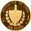Image 2 : CUBA, Havana mint, gold proof plain-edge piefort 200 pesos, 1993, Bolívar & Martí, NGC PF 69 (EMO Co