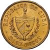 Image 2 : CUBA, struck at the Philadelphia mint, gold 10 pesos, 1915, NGC AU 58.