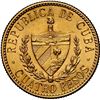 Image 2 : CUBA, struck at the Philadelphia mint, gold 4 pesos, 1916, NGC AU 58.