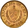 Image 2 : CUBA, struck at the Philadelphia mint, gold 1 peso, 1915, NGC MS 65.
