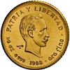 Image 1 : CUBA, gold 15 pesos, 1988, José Martí, NGC MS 68.